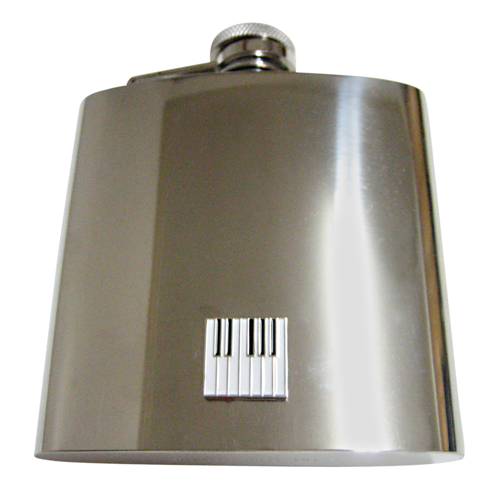 Square Piano Key Design 6oz Flask